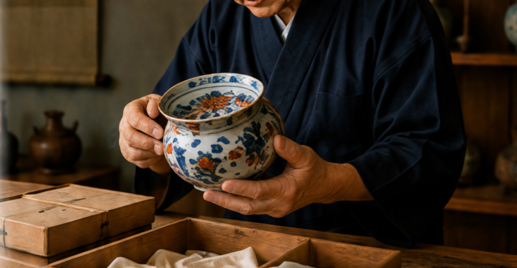 骨董品を査定する様子のイメージ